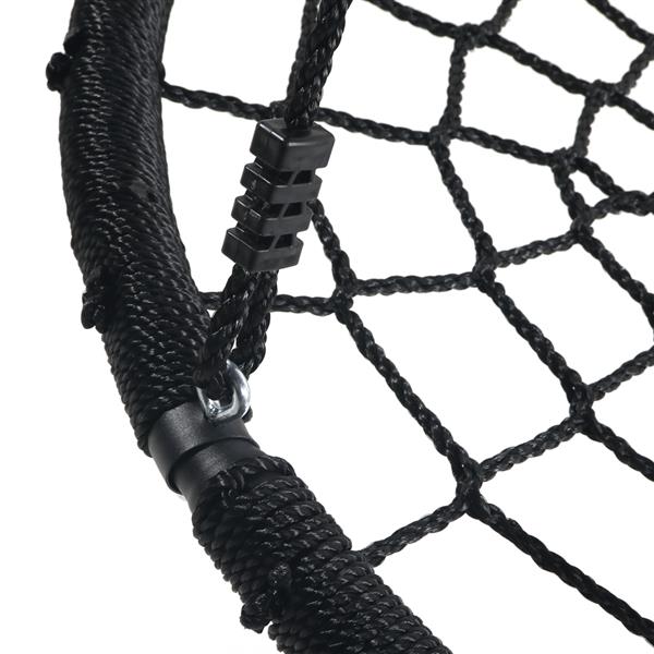 40" Spider Web Swing Nylon Rope Swivel Tree Net Assembled Black 