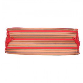 200*150cm Portable Polyester & Cotton Hammock Red Strip