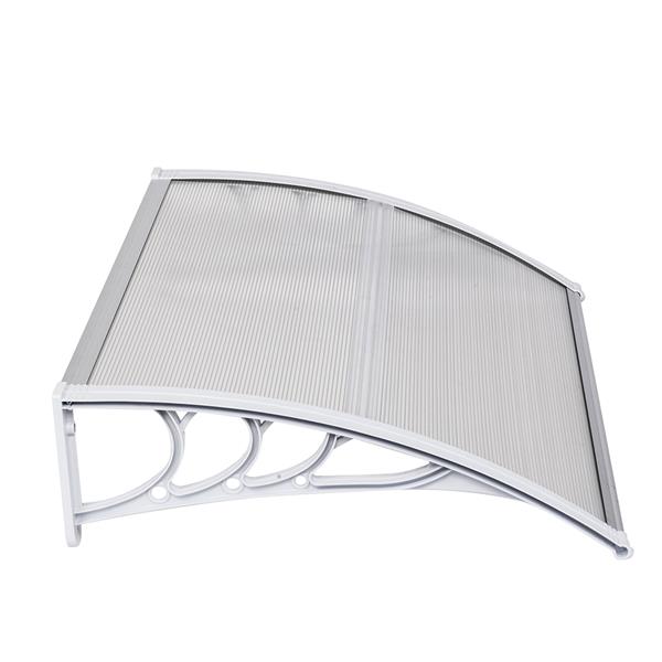 [US-W]HT-100 x 80 Household Application Door & Window Rain Cover Eaves Transparent Board & White Holder 
