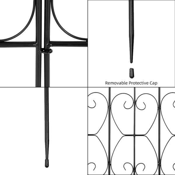 Fashionable And Beautiful Oval Top Iron Art Garden Fence 